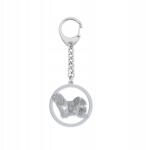 Mejk Jewellery Ezüst kulcstartó kutyával Tibeti terrier 925 Női Gravírozás Ingyenes (Terier Tybetański)