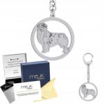 Mejk Jewellery Kulcstartó Ausztrál juhászkutya Kutya Ezüst925 Ajándék Gravírozás Ingyenes (BE R807)
