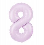 PartyPal Fólia lufi Szám 8 Lila 100cm nagy héliumos lufi