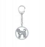 Mejk Jewellery Kulcstartó Ezüst Bouvier des Flandres 925 Ajándék Gravírozás Ingyenes (brelok do smyczy z psem)
