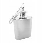 Gentelo Mini csípő lombik fém kulcstartó 30 ml Inox