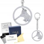 Mejk Jewellery Ezüst kulcstartó Thai macska 925 Ékszer Ajándék Gravírozás Ingyenes (breloczek do kluczy z Kot Tajski)