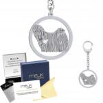 Mejk Jewellery Ezüst kulcstartó kutyával Puli 925 Ékszer Ajándék Gravírozás Ingyenes (PULI)