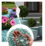  Üveg Dekorációs Kő Türkiz Látványos Dekoratív 1-3CM 1KG (2-3)