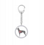Mejk Jewellery Kulcstartó Ezüst 925 kutya fajta English Toy Terrier Ékszer Gravírozás Ingyenes (brelok do kluczy z psem English Toy Terrier)