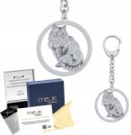 Mejk Jewellery Ezüst kulcstartó Norvég macska erdei 925 Ajándék ékszer Gravírozás (breloczek do kluczy z Kot Norweski Leśny)