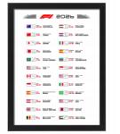 BELATONI Versenynaptár Forma 1 szezon 2026 F1 kép keretben 40x30 cm (Kalendarz F1 2026)