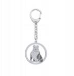 Mejk Jewellery Kulcstartó American Bully Ezüst 925 Ajándék Nő Gravírozás Ingyenes (BRELOK DO SMYCZY Z American Bully)
