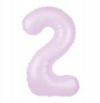 PartyPal Fólia lufi Szám 2 Lila 100cm nagy héliumos lufi