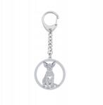 Mejk Jewellery Kulcstartó Macska Devon Rex Ezüst 925 Ékszer Ajándék Gravírozás Ingyenes (breloczek do kluczy z Kot Devon Rex)