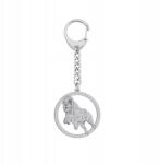 Mejk Jewellery Kutyás kulcstartó Dogo Argentino Ezüst925 Ajándék Dedikálás Gravírozás Ingyenes (BE R783)