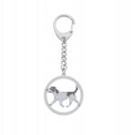 Mejk Jewellery Ezüst kulcstartó kutyával Jack Russell terrier rövidszőrű 925 Gravírozás (breloczek Jack Russell Terrier Krótkowłosy)
