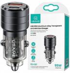 USAMS C36 95W Autós Töltő Autós Telefonokhoz Fast Charge Usb Usb-c (6958444904511)