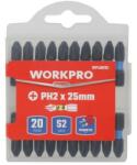 WORKPRO Csavarbehajtó bit impact 25mm PZ2 20db/cs (WP408104)