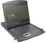 ASSMANN Switch KVM Digitus Consola modulara, Digitus, Metal, 48.3cm, 8 porturi, Negru (DS-72211-4GE)
