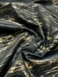 Hiko Set 2 draperii Hiko Goldie COMFY IZMIR, catifea imprimata, negru auriu, cu rejansa creion, 6, 5cm (100007763)