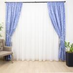 Hiko Set 2 draperii bumbac, Hiko Nostalgie Garden Byzantine, cu rejansa creion de 6, 5cm (100007588)
