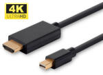 MicroConnect MDPHDMI1B-4K 1 M Mini DisplayPort HDMI A Fekete video átalakító kábel (MDPHDMI1B-4K)