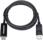 PremiumCord kportadk01-03 3 M DisplayPort HDMI Fekete video átalakító kábel (8592220011277)