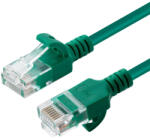 MicroConnect V-UTP6A075G-SLIM Zöld 7, 5 M Cat6a U/UTP (UTP) Hálózati kábel (V-UTP6A075G-SLIM)