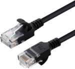 MicroConnect V-UTP6A01S-SLIM Fekete 1 M Cat6a U/UTP (UTP) Hálózati kábel (V-UTP6A01S-SLIM)