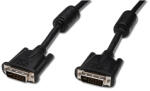 PremiumCord Digitus DVI-I connection cable, DVI(24+5), 2x ferrite 3 M Fekete DVI kábel (4016032226352)