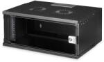 ASSMANN Rack Digitus Cabinet metalic Digitus, 19" 4U, 240x540x400mm, cu usi din sticla, negru, nemontat (DN-49201)