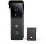 Nedis WIFICDP21BK - Sonerie video cu senzor, baterie 4400 mAh, Full HD 1296p, IP44, Wi-Fi Tuya (NE0823)