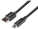 Lanberg Кабел, Lanberg USB-C(M) -> USB-A(M) 2.0 cable 1m QC, black BOX (CA-USBO-15CU-0010-BK)