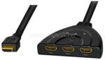 LOGILINK HDMI kapcsoló, 3 portos, kétirányú (1x3/3x1), 4K/30 Hz, CEC, pigtail (LOGILINK_HD0040) (LOGILINK_HD0040)