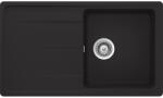 SCHOCK Schock Element D-100 konyhai mosogatótálca Cristalite Nero 860 x 500 mm, gránit kompozit, megfordítható, hagyományos beépítés, fekete (ELED100NERO)