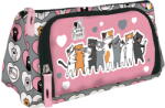DERFORM Penar etui cu 2 fermoare Derform Cleo&Frank PKCF39, Motiv cats (PKCF39) Penar