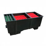  3 kamrás gravitációs szűrő 30000 literes tavakhoz tetővel