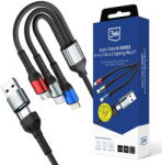 3mk Protection Cablu Alimentare 6in1, 18W, 1.2m - 3mk Hyper N-Series - Black (KF2360208) - vexio