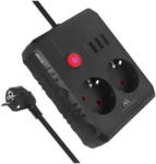 Maclean Prelungitor Maclean power strip, extender 2 sockets + 3xUSB, 110-240V AC 50/60Hz, 2.1A max 2500W, 3 m, black, MCE388 B (MCE388 B) - vexio