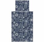DADKA VRACOV Snowflakes Ágyneműhuzat, pamut, sötétkék, 140×200 + 70×90 cm