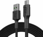 Green Cell Cablu USB-microUSB 120cm, Green Cell GC PowerStream, incarcare rapida, Ultra Charge, QC 3.0, Date si sincronizare de mare viteza (kabgc20)