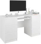 Mobene Modern Számítógépasztal N32 140x77x50 cm, Fehér