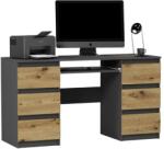 Mobene Modern Számítógépasztal N32 - Antracit - Artisan Tölgy