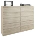  Komód 10 Fiókos R160-S10 - Sonoma