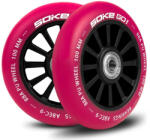 SOKE Roller kerék szett, SOKE, 10 cm, rubinvörös, 2 db, ABEC-9 csapágy, 88A keménység, alumínium + PU, 0, 8 cm tengely (TE803003)