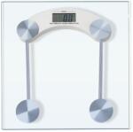 Teno elektronikus testmérleg, négyzet alakú, digitális kijelző, nagy pontosságú, súlyérzékelők, mértékegység átalakítás, 150 kg kapacitás, átlátszó (TENO1259)