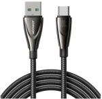 JOYROOM pioneer adatkábel, usb - type-c, 100w, 120cm, pd gyorstöltő, cipőfüző, fekete (SA31-AC6 B)