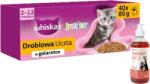 Whiskas WHISKAS Junior Poultry Feast in Jelly - nedves macskaeledel - 40x85 g + LAB V lazacolaj kutyáknak és macskáknak 500 ml