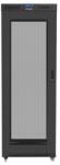 Lanberg 19 szabadon álló rack szekrény 42U/800X1000 perforált ajtó, lapraszerelt, LCD kijelző, fekete V2 (FF01-8042-23BL)