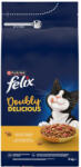 FELIX Felix Doubly Delicious Food felnőtt macskáknak, finom csirke- és pulykahús keverékkel 2 kg