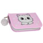  Kitty Plus cicás felszerelt kihajtható tolltartó - szürke, pink (551896)