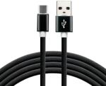 everActive szilikon telefonkábel USB-C/USB-C/Type-C, gyorstöltés, 3A, 1m, fekete (90034)