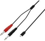 Adam Hall Cables 3 STAR Y PP USB-C 0300 Y-kábel | 2 x jack TS papa - USB-C | 3 m