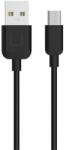USAMS u-turn adatkábel, usb - microusb, 2a, gyorstöltő, 100cm, fekete (MICUSBXD01)